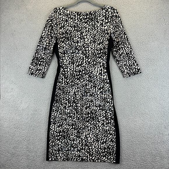 Lauren Ralph Lauren Dress 8 Mob Wife Animal Print Side Ruched Stretchy Sheath - Picture 9 of 10